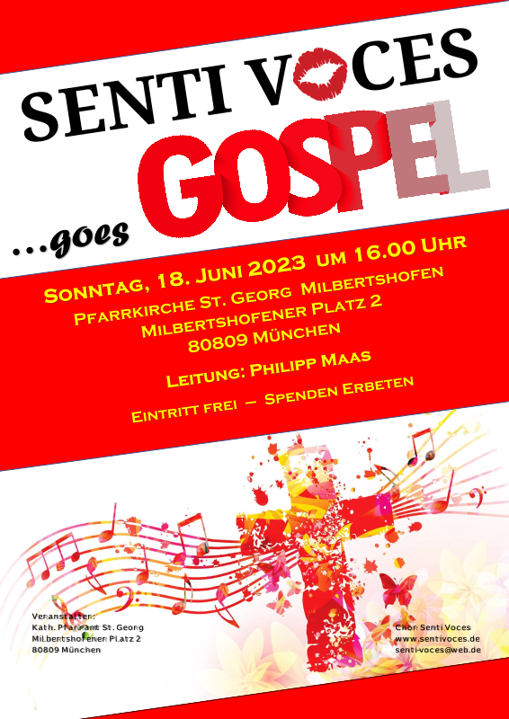 Plakat des Konzerts Sentivoces goes Gospel
